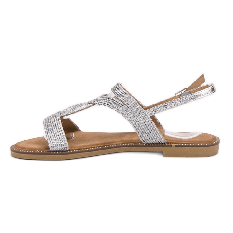 Erynn Sølv sandaler grå 1