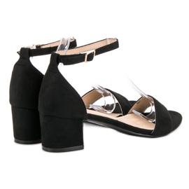 SHELOVET Klassiske sorte sandaler 1
