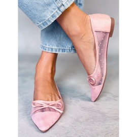 Lyserøde kvinders ballerinaer LT119P Pink 1