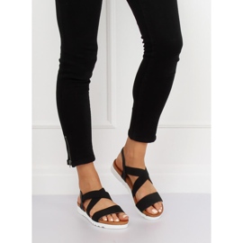 Sorte kvinders sandaler P0P1268-16 Sort 1