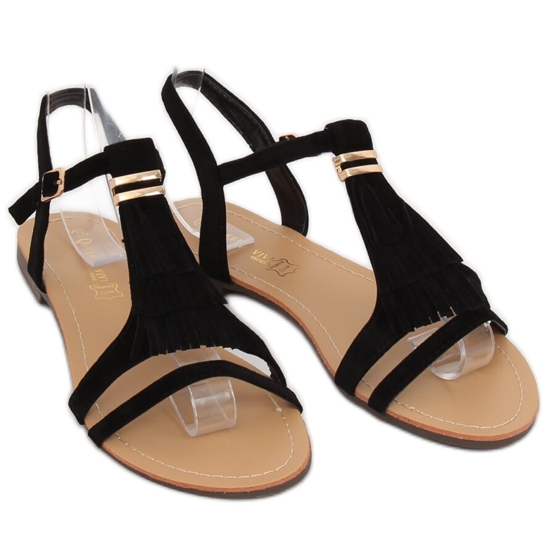 Sorte kvinders sandaler 1-51 Sort 2