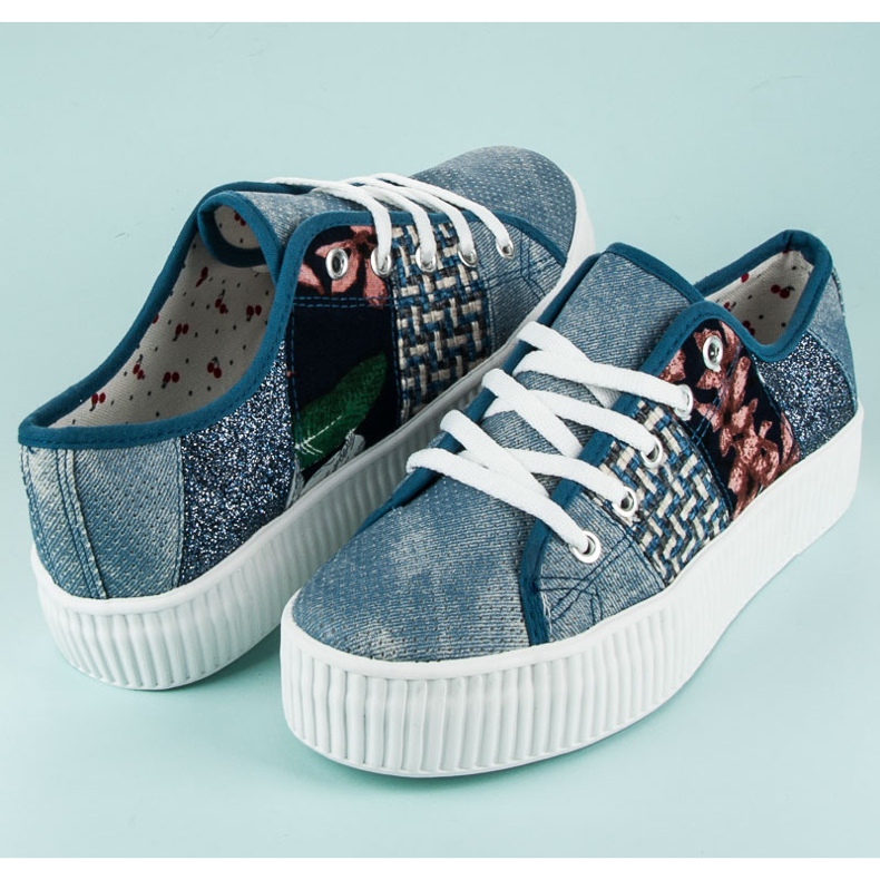 Kylie Sneakers til kvinder på platformen blå 1