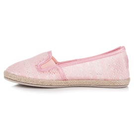 Balada Lace Espadrilles Slip On lyserød 1