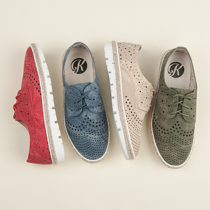Kylie Openwork sko Espadrilles blå 1