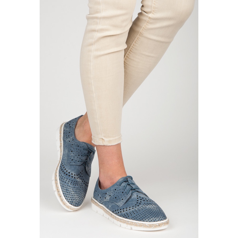 Kylie Openwork sko Espadrilles blå 2