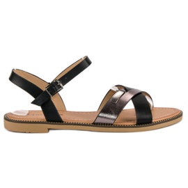 L. Lux. Shoes Stilfulde sorte sandaler 1