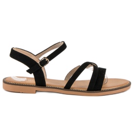 Ch. Creation Damesandaler i ruskind sort 1