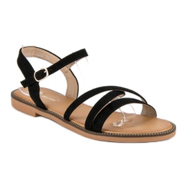Ch. Creation Damesandaler i ruskind sort 2