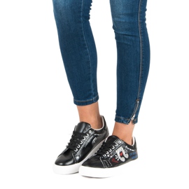 Moderigtige kvinders sneakers sort 2