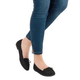 Small Swan Sorte loafers med sløjfe 1