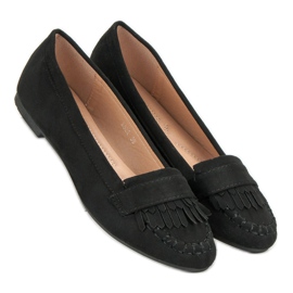 Small Swan Klassiske sorte loafers 2