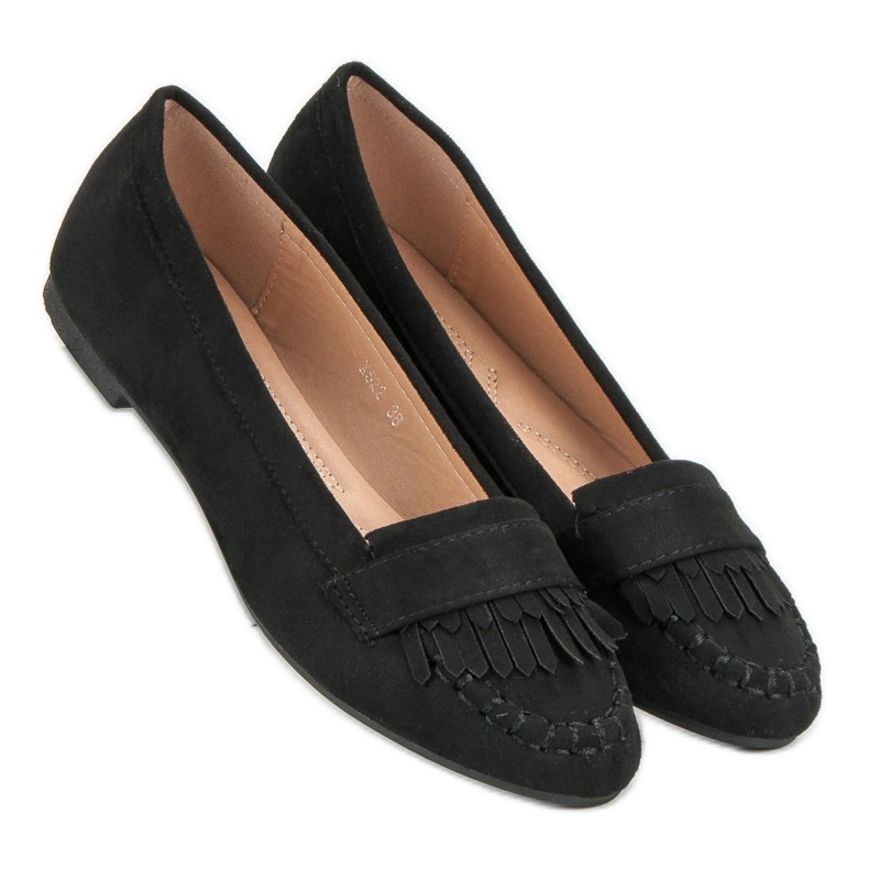 Small Swan Klassiske sorte loafers 2