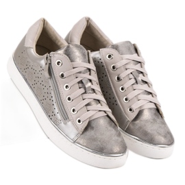 Kylie Casual sølv sneakers grå 3