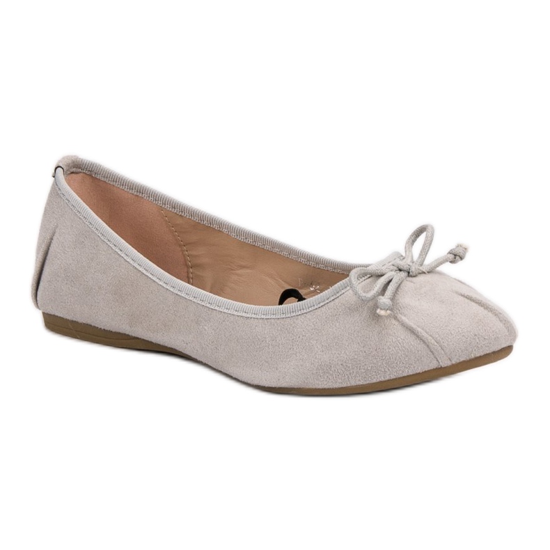 Lucky Shoes Grå binde ballerinaer 1