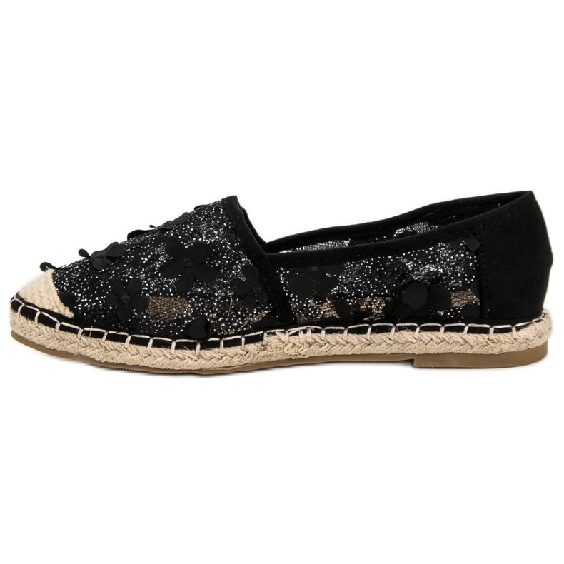 Nio Nio Lacy Espadrilles i blomster sort 1