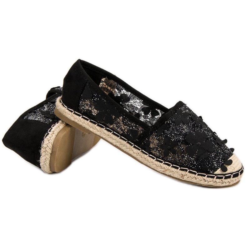 Nio Nio Lacy Espadrilles i blomster sort 2