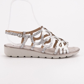Kylie Moderigtige sølv sandaler grå 5