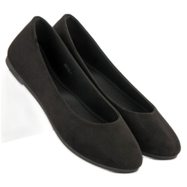 VICES Ballerinas i sort ruskind 1