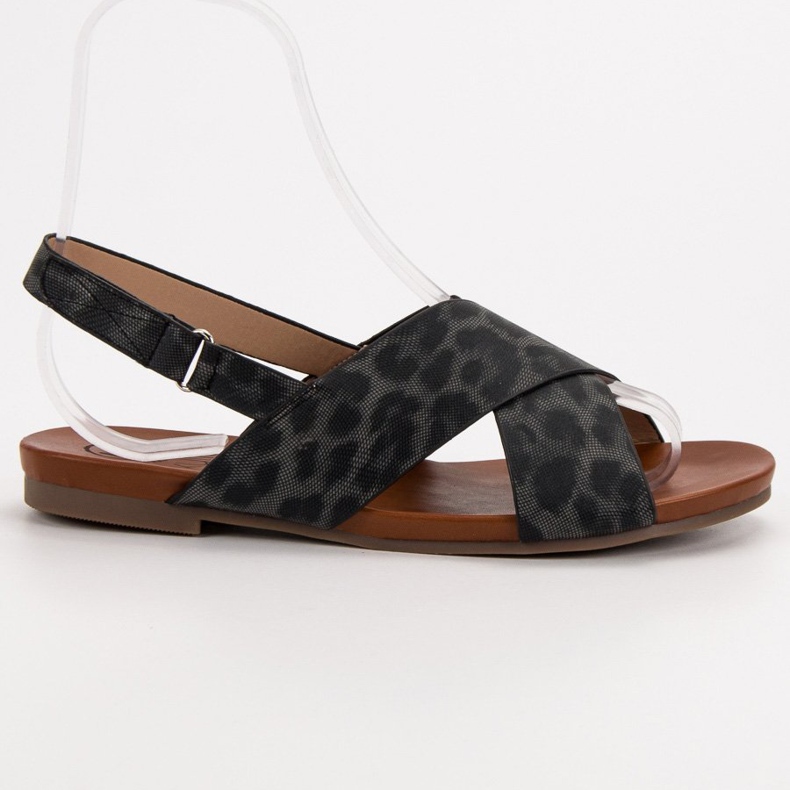 Kylie Plettede sandaler sort 2