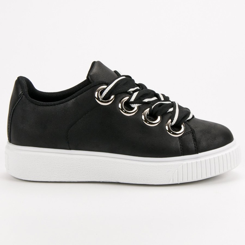 Sportssko med glitter sort 2