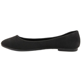 Ideal Shoes Sort tekstil Ballerinas 1