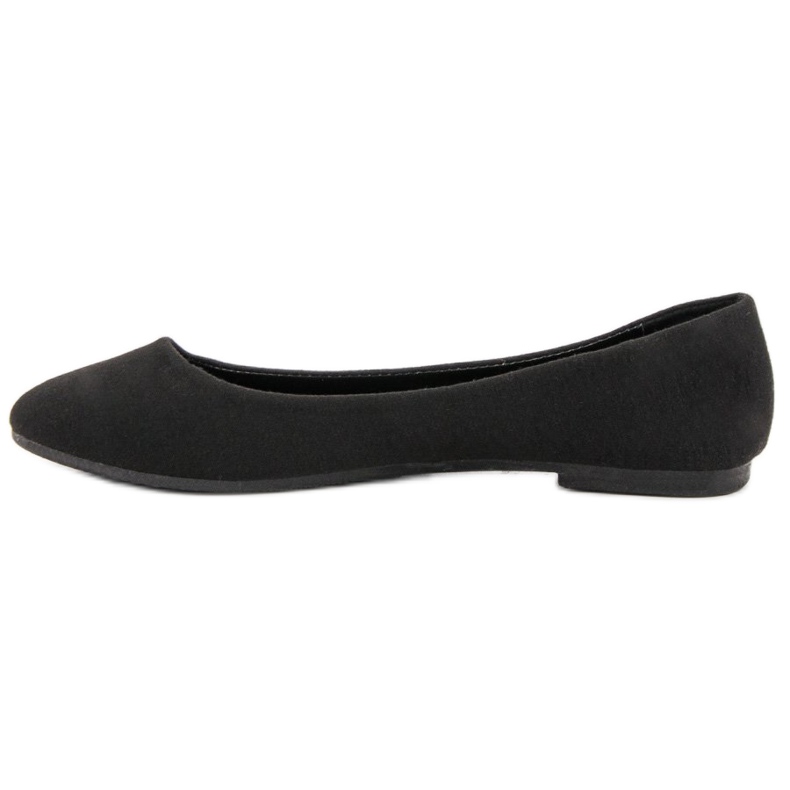 Ideal Shoes Sort tekstil Ballerinas 1