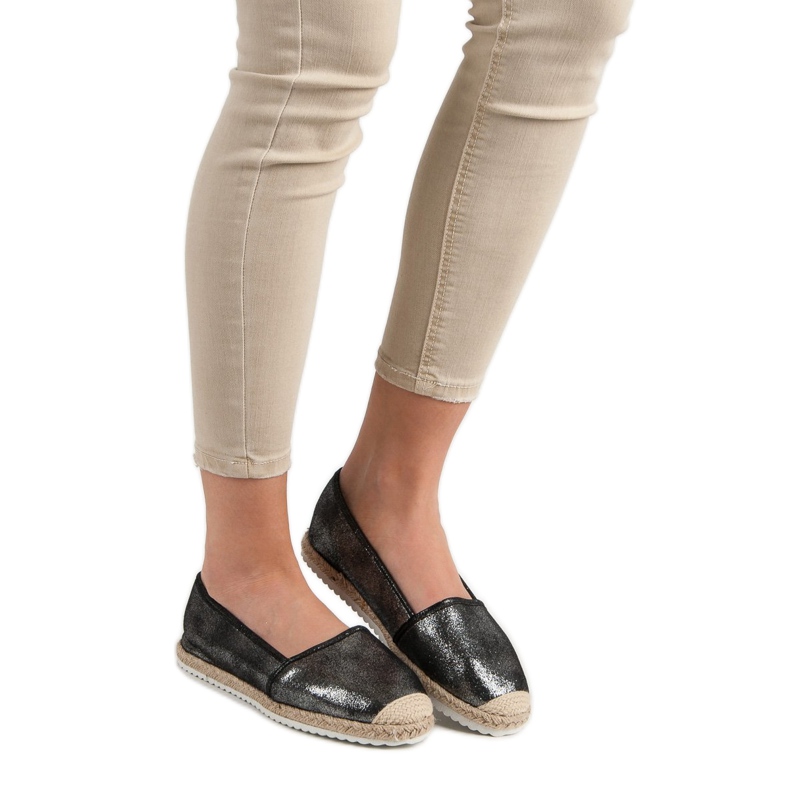Lucky Shoes Sort Glitter Espadrilles 2