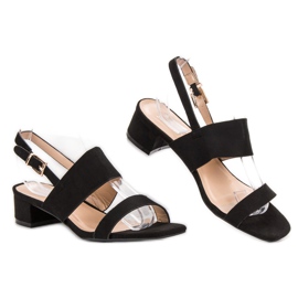 Small Swan Komfortable højhælede sandaler sort 2