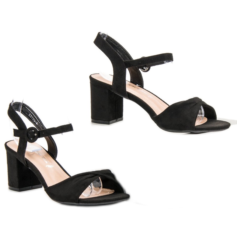 Elegante sorte sandaler 1