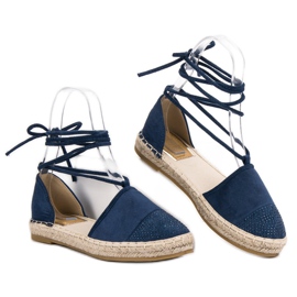 Seastar Bundet Espadrilles med krystaller blå 2