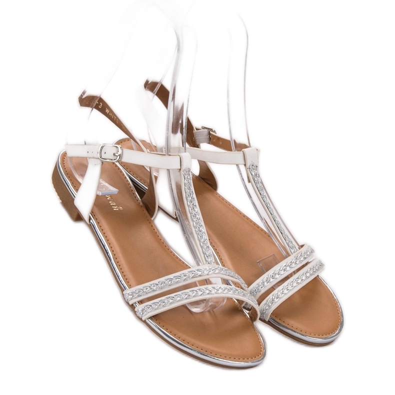 Small Swan Flade sandaler hvid 1