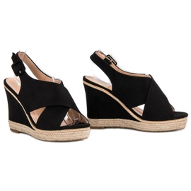 Anesia Paris Sandaler i ruskind sort 2