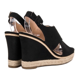 Anesia Paris Sandaler i ruskind sort 1