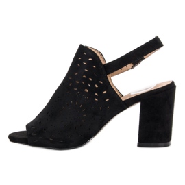 SHELOVET Sandaler i ruskind sort 2