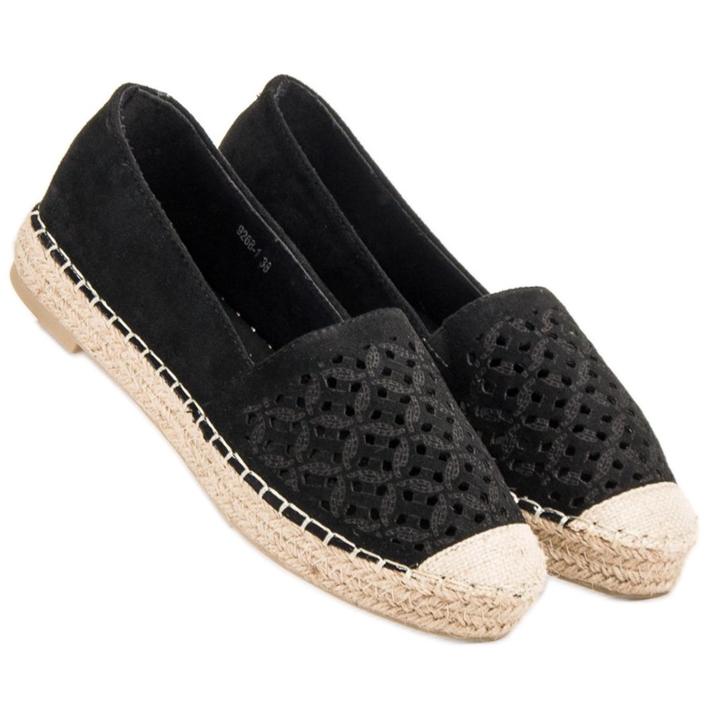 VICES Suede Espadrilles sort 2