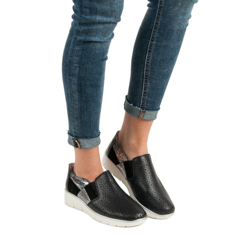 Filippo Sort Slip On sko 1