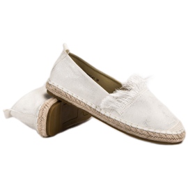 Lily Shoes Espadrilles med frynser hvid 2