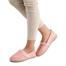 Lily Shoes Espadrilles med frynser lyserød 5