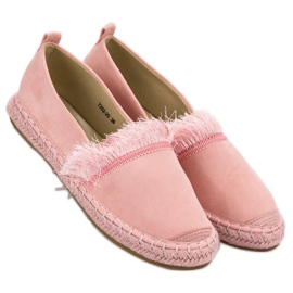 Lily Shoes Espadrilles med frynser lyserød 6