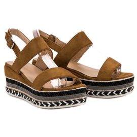 Primavera Boho kile sandaler brun 1