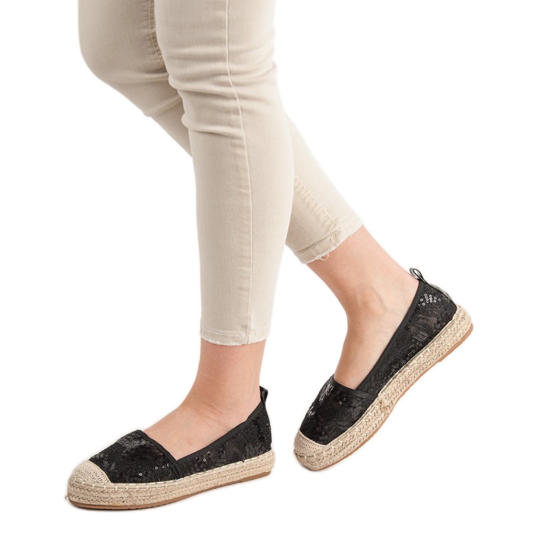 SHELOVET Blonder Espadrilles sort 2