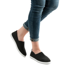 Super Mode Komfortable Slip On Sneakers sort 1