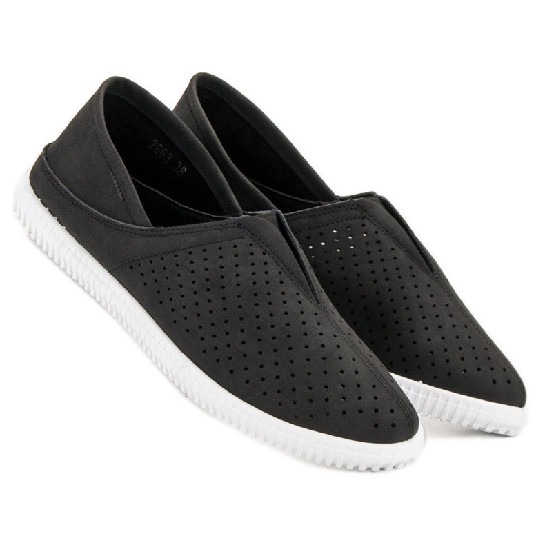 Super Mode Komfortable Slip On Sneakers sort 2