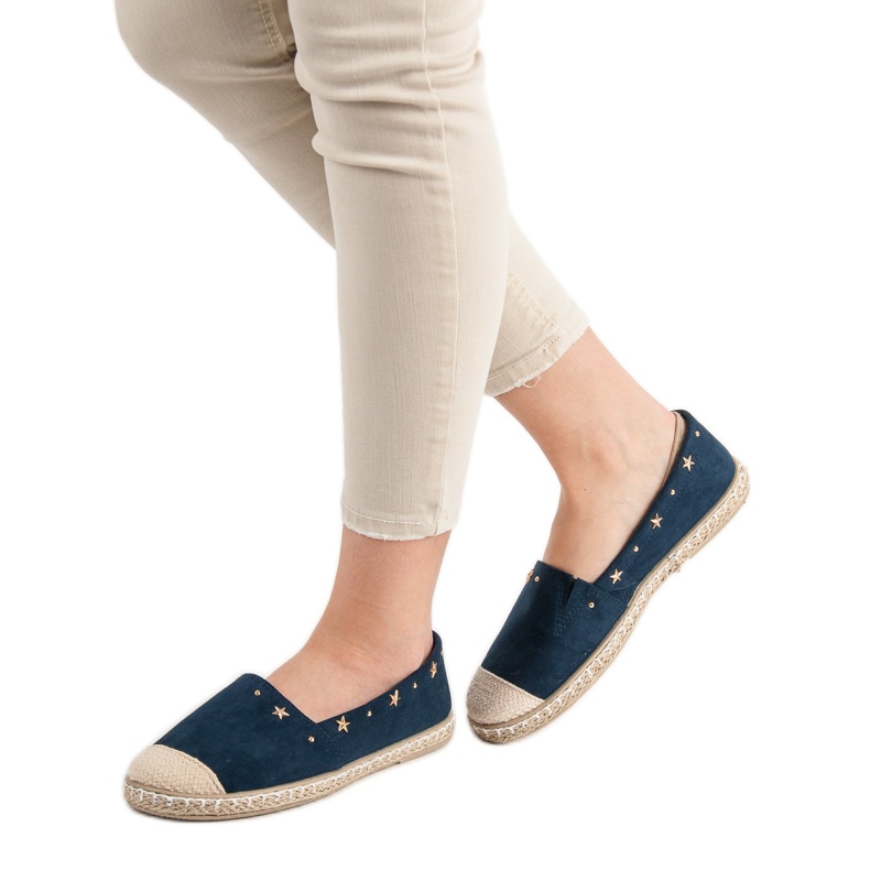 SHELOVET Espadrilles med jetfly marineblå 1