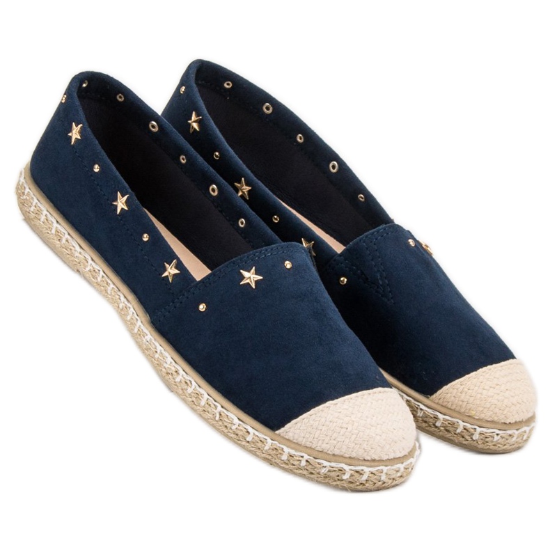 SHELOVET Espadrilles med jetfly marineblå 2