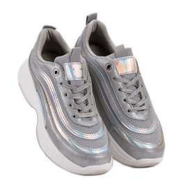 SHELOVET Sneakers på platformen grå 1