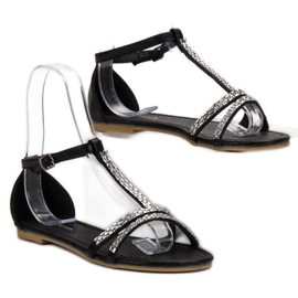 L. Lux. Shoes Flade sandaler sort 1