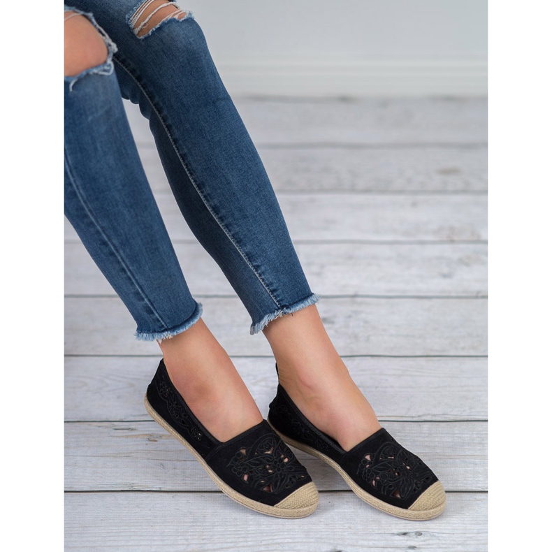 VICES Suede Espadrilles sort 2