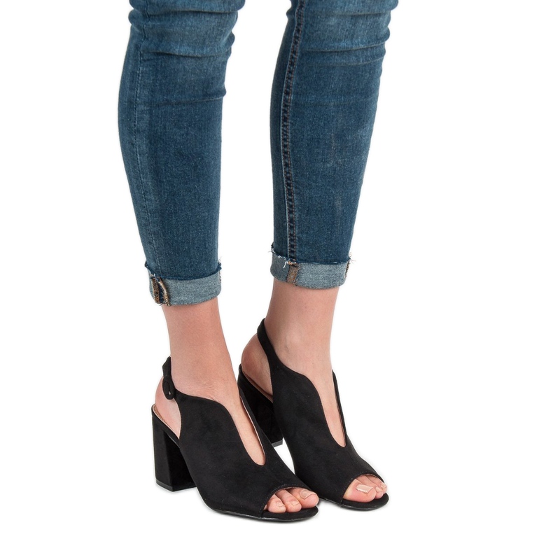 Milaya Byggede sandaler sort 1