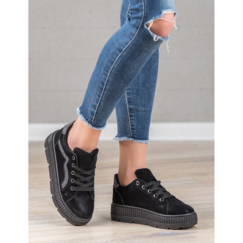 SHELOVET Sorte sneakers 2